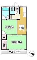 ハイツ一木 205 ｜ 愛知県蒲郡市西浦町一木（賃貸マンション2K・2階・34.04㎡） その2