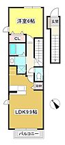 レストプレイスII 203 ｜ 愛知県額田郡幸田町大字深溝字中池田（賃貸アパート1LDK・2階・42.37㎡） その2