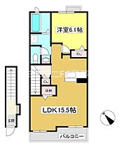 エレガンス岩堀 202 ｜ 愛知県額田郡幸田町大字菱池字岩堀（賃貸アパート1LDK・2階・54.10㎡） その2