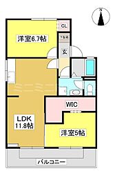 Glanz 1階2LDKの間取り