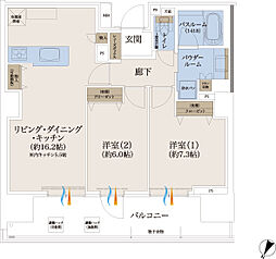 間取図画像 2LDK