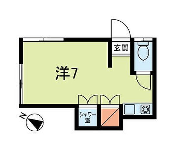 たつみ荘 205｜東京都渋谷区本町５丁目(賃貸アパート1R・2階・16.20㎡)の写真 その2