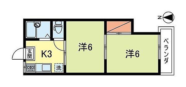 ガーデンハイツ 203｜東京都杉並区梅里１丁目(賃貸アパート2K・2階・31.00㎡)の写真 その2