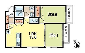 ザ・パークメゾンK.I 201 ｜ 東京都杉並区高円寺北３丁目（賃貸アパート2LDK・2階・54.19㎡） その2