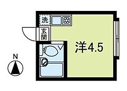 ライフピア高円寺北 1階ワンルームの間取り
