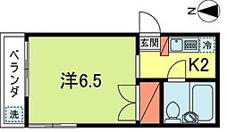 ベルメゾン 1階1Kの間取り