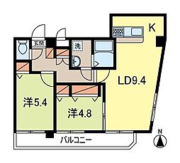 エクセルプロスパー 2LDKの間取図画像