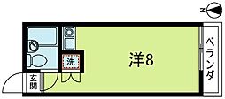 エルムハイツ ワンルームの間取図画像