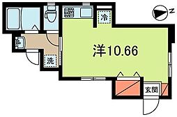 サットンプレイス・百合2 ワンルームの間取図画像