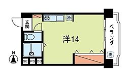高円寺ダイヤモンドマンション ワンルームの間取図画像
