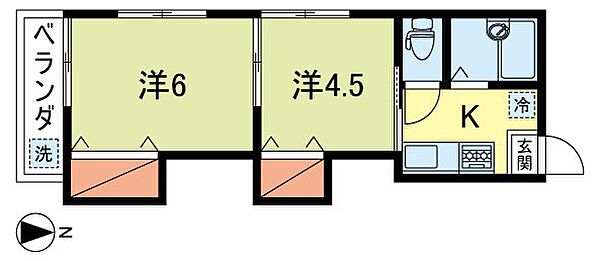 東京都練馬区中村１丁目(賃貸アパート2K・2階・28.84㎡)の写真 その2