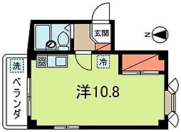 東京メトロ丸ノ内線 東高円寺駅 徒歩3分の賃貸マンション 3階ワンルームの間取り