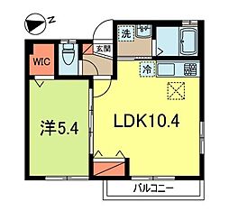 The　Joy 1階1LDKの間取り