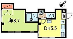 KNハウス 1DKの間取図画像