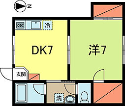 サイプレスホームズ 1DKの間取図画像