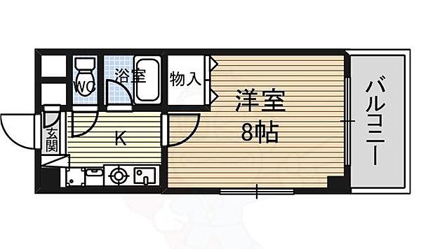 愛知県名古屋市西区山木１丁目(賃貸マンション1K・3階・24.88㎡)の写真 その2