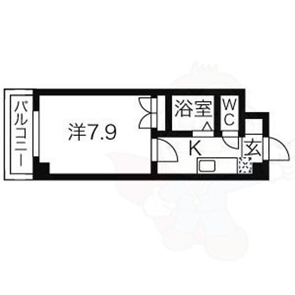 愛知県名古屋市東区東大曽根町(賃貸マンション1K・2階・23.27㎡)の写真 その2