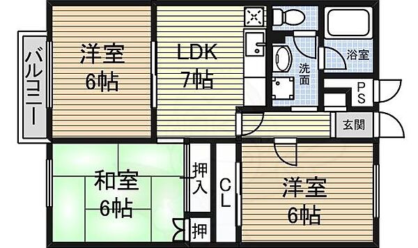 パークサイド日比津 ｜愛知県名古屋市中村区日比津町１丁目(賃貸アパート3LDK・2階・57.96㎡)の写真 その2