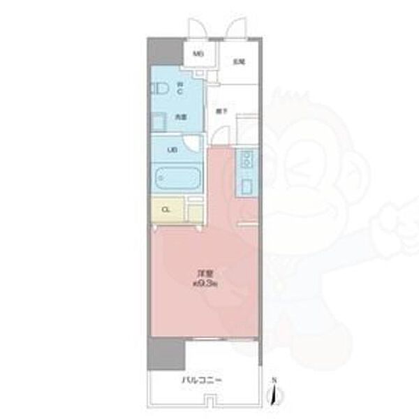 高畑T-2マンション ｜愛知県名古屋市中川区高畑１丁目(賃貸マンション1R・4階・28.48㎡)の写真 その2