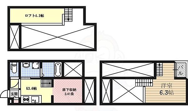 Villa　BAGUS ｜愛知県名古屋市中川区野田２丁目(賃貸アパート1K・2階・24.94㎡)の写真 その2