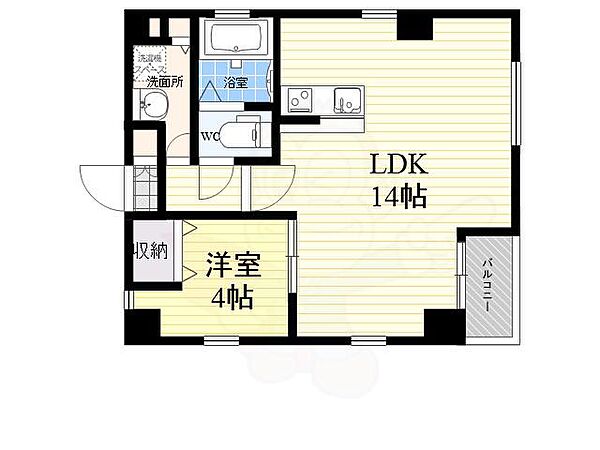 愛知県名古屋市中川区高畑３丁目(賃貸アパート1LDK・4階・40.06㎡)の写真 その2