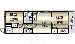 ソレアード2 2LDKの間取図画像