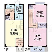 BRANCHE T&S  ｜ 愛知県名古屋市中村区猪之越町３丁目（賃貸テラスハウス2LDK・1階・59.62㎡） その2