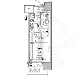 名古屋市営名城線 矢場町駅 徒歩10分の賃貸マンション 10階1Kの間取り