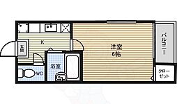 アパートメント51 2階1Kの間取り