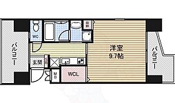 名古屋市営鶴舞線 浅間町駅 徒歩8分の賃貸マンション 4階1Kの間取り