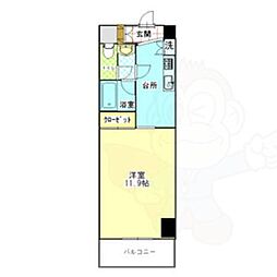 名古屋市営名城線 上前津駅 徒歩2分の賃貸マンション 7階1Kの間取り
