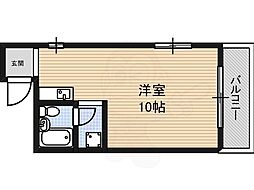 エルハイム浅間町 2階ワンルームの間取り