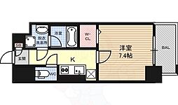 名古屋市営鶴舞線 浄心駅 徒歩12分の賃貸マンション 7階1Kの間取り