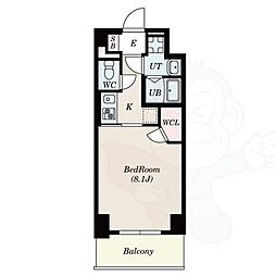 名古屋市営上飯田線 上飯田駅 徒歩3分の賃貸マンション 11階1Kの間取り