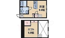 プリマ中村公園壱番館 2階ワンルームの間取り