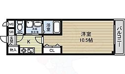 つつみ館 1階1Kの間取り