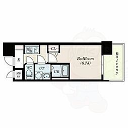 S-RESIDENCE上前津 12階1Kの間取り