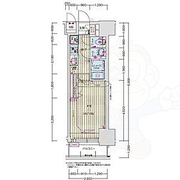 名古屋市営鶴舞線 上前津駅 徒歩3分の賃貸マンション 2階1Kの間取り