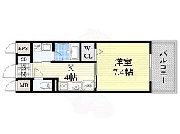 名古屋市営桜通線 高岳駅 徒歩4分の賃貸マンション 11階1Kの間取り
