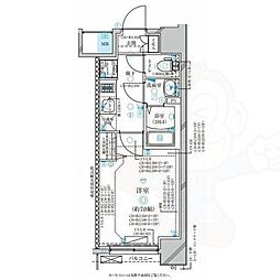 ディアレイシャス名古屋太閤通3 1Kの間取図画像