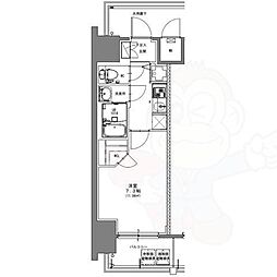 S-RESIDENCE浅間町駅前axial 1Kの間取図画像