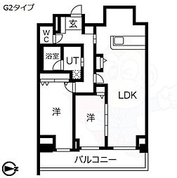 アーバンパーク日吉 2LDKの間取図画像