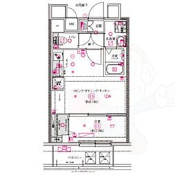 CREST TAPP東別院 1LDKの間取図画像