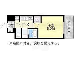 ルネフラッツ庄内通駅前 1Kの間取図画像