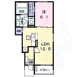 メゾン・ド・ラポール 1LDKの間取図画像