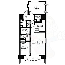 ミュプレ上前津 2LDKの間取図画像