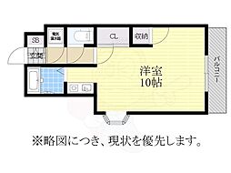 マンション悠山 ワンルームの間取図画像