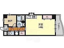 グリーンハイツ新道 ワンルームの間取図画像