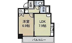 メタモルフゥオー千原 1DKの間取図画像