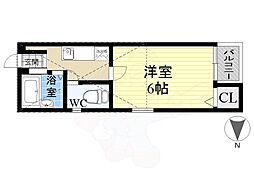 ミューザ松原町 1Kの間取図画像